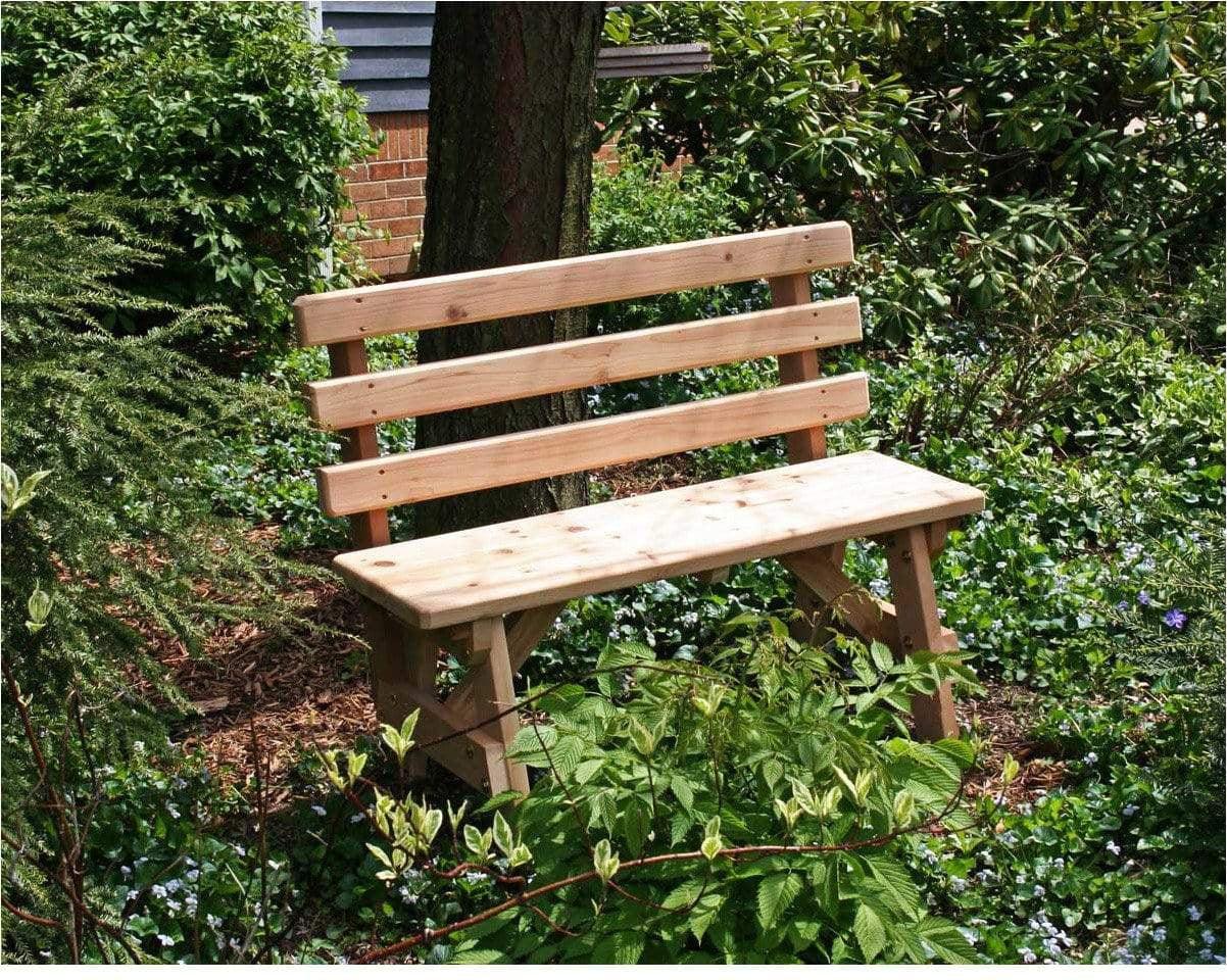 Creekvine Designs Cedar 5' Backed Bench-Rustic Furniture Marketplace