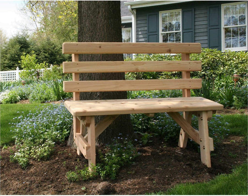 Creekvine Designs Cedar 6' Backed Bench-Rustic Furniture Marketplace