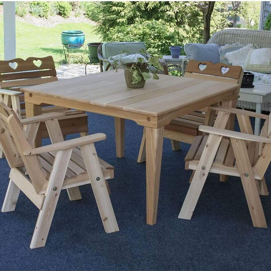 Creekvine Designs Cedar Country Hearts Dining Set-Rustic Furniture Marketplace