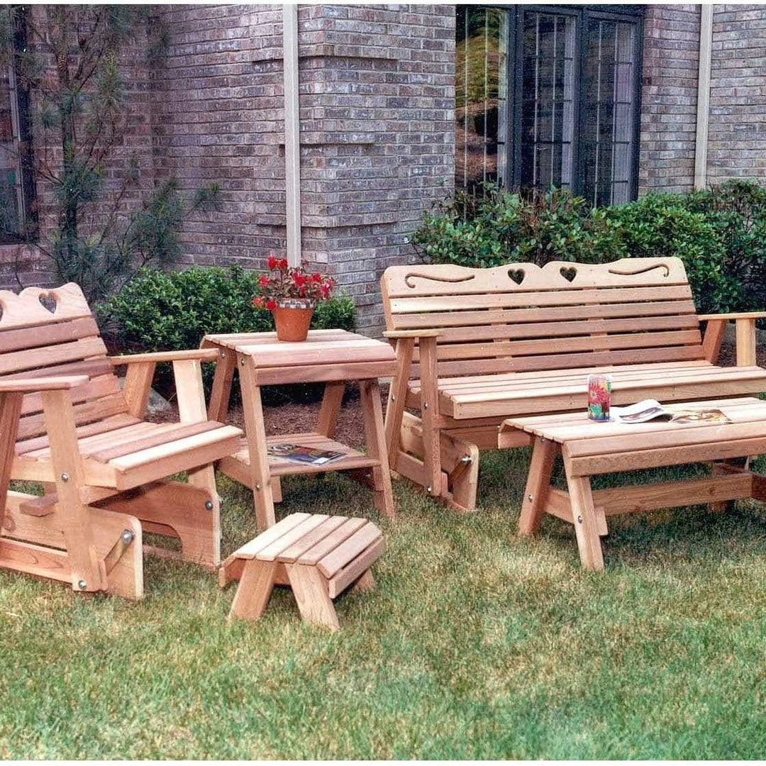 Creekvine Designs Cedar Country Hearts Glider Collection-Rustic Furniture Marketplace