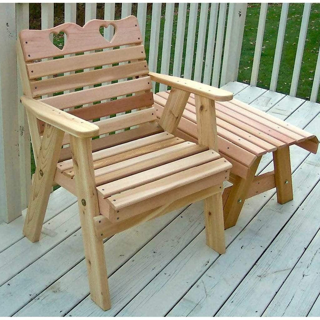 Creekvine Designs Cedar Country Hearts Patio Chair-Rustic Furniture Marketplace