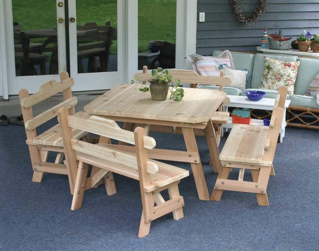 Creekvine Designs Cedar Four Square Dining Set1