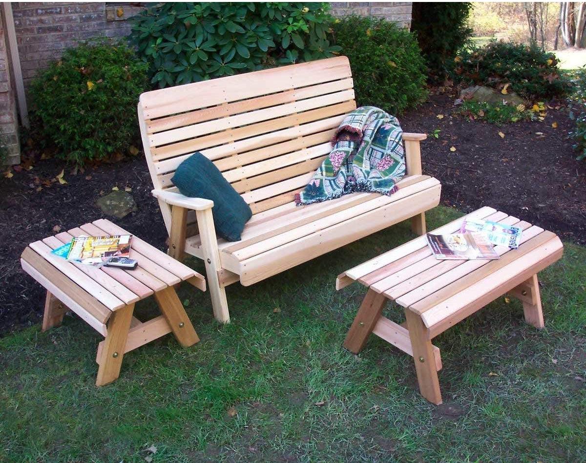 Creekvine Designs Cedar Twin Ponds Bench Set-Rustic Furniture Marketplace