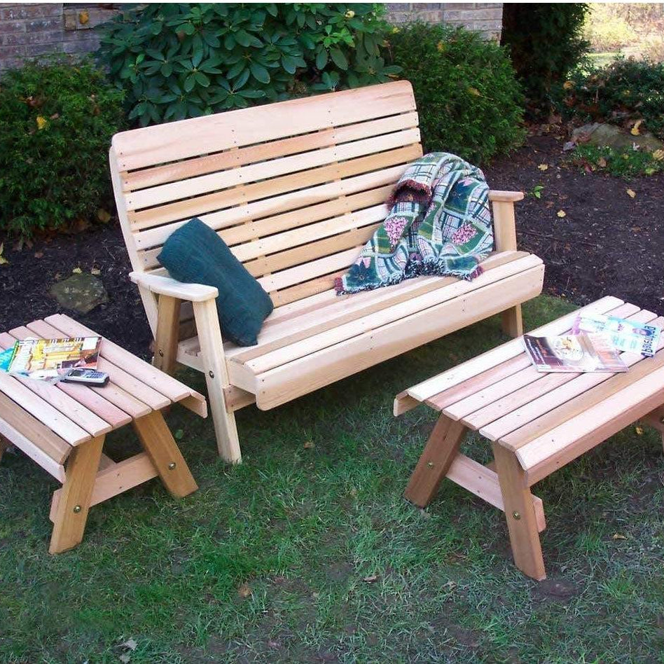 Creekvine Designs Cedar Twin Ponds Bench Set-Rustic Furniture Marketplace