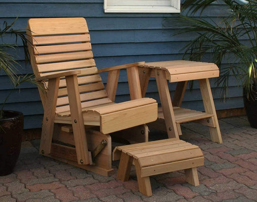 Creekvine Designs Cedar Twin Ponds Rocking Glider Chair Set-Rustic Furniture Marketplace