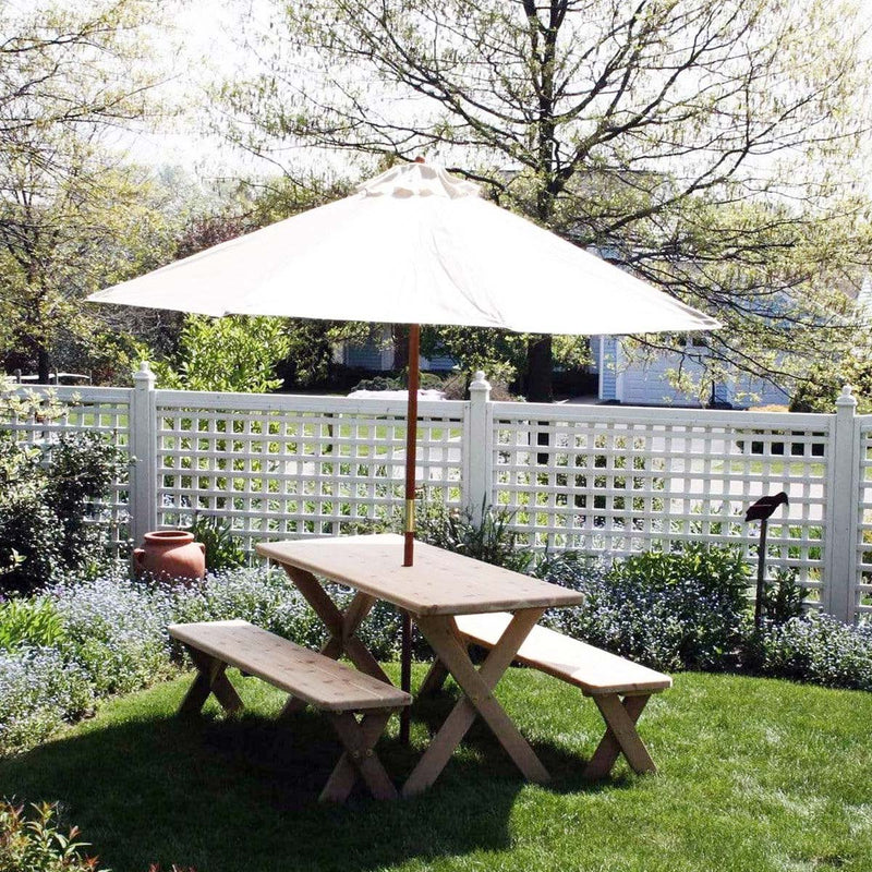 Creekvine Designs Red Cedar 10' Picnic Table with Detached Benches-Rustic Furniture Marketplace