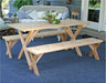 Creekvine Designs Red Cedar 8' Picnic Table with Detached Benches-Rustic Furniture Marketplace