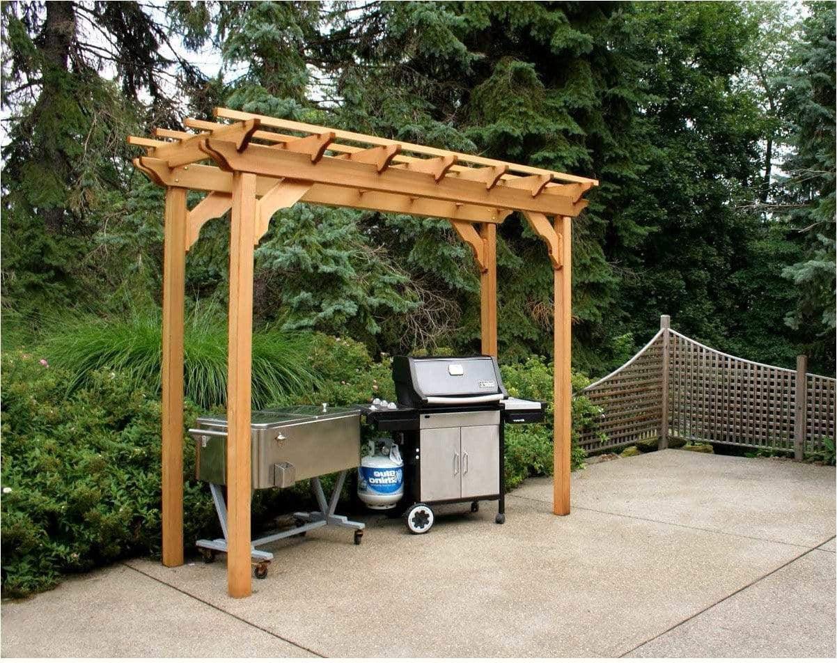 Creekvine Designs Red Cedar Courtyard Pergola-Rustic Furniture Marketplace