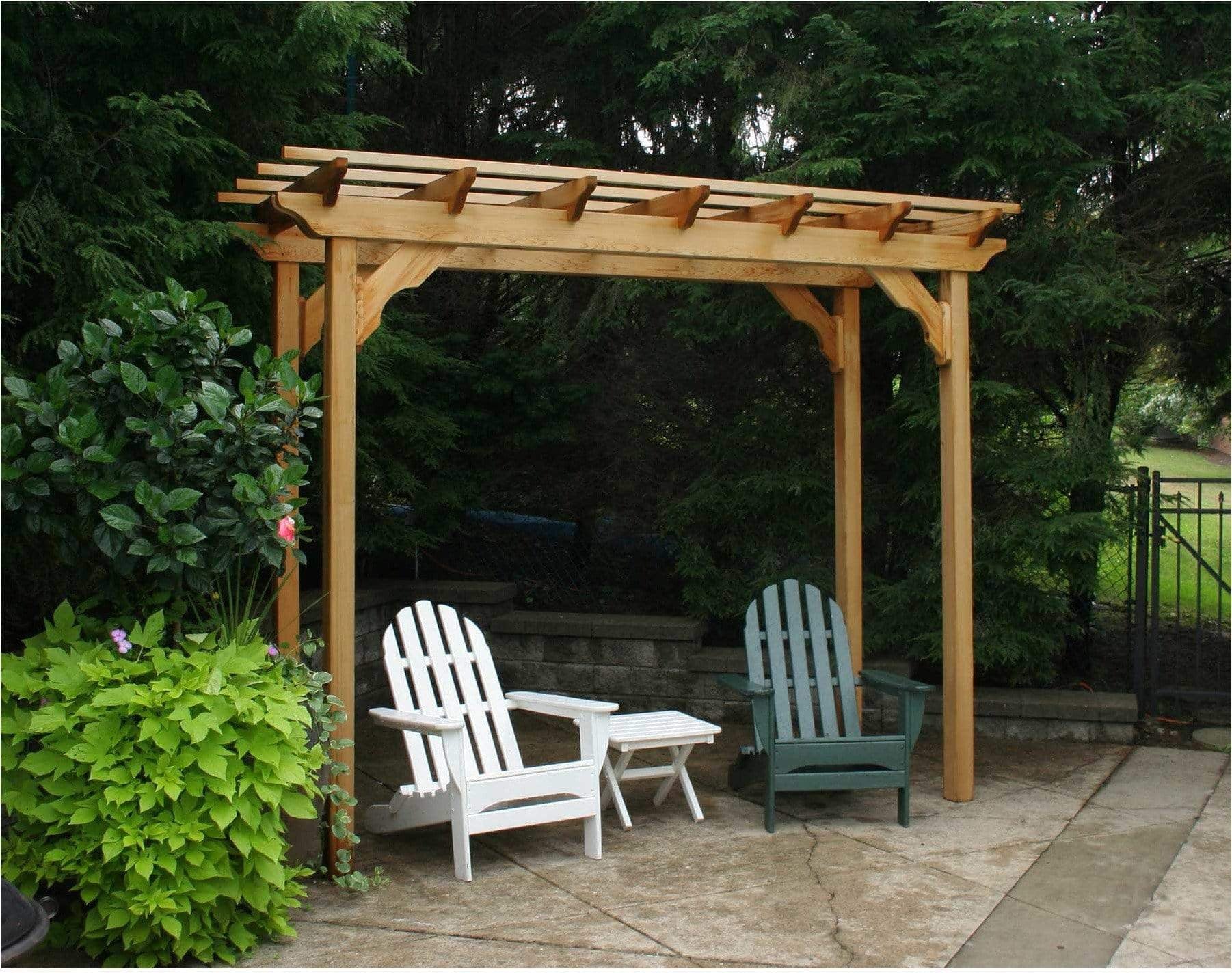 Creekvine Designs Red Cedar Courtyard Pergola-Rustic Furniture Marketplace