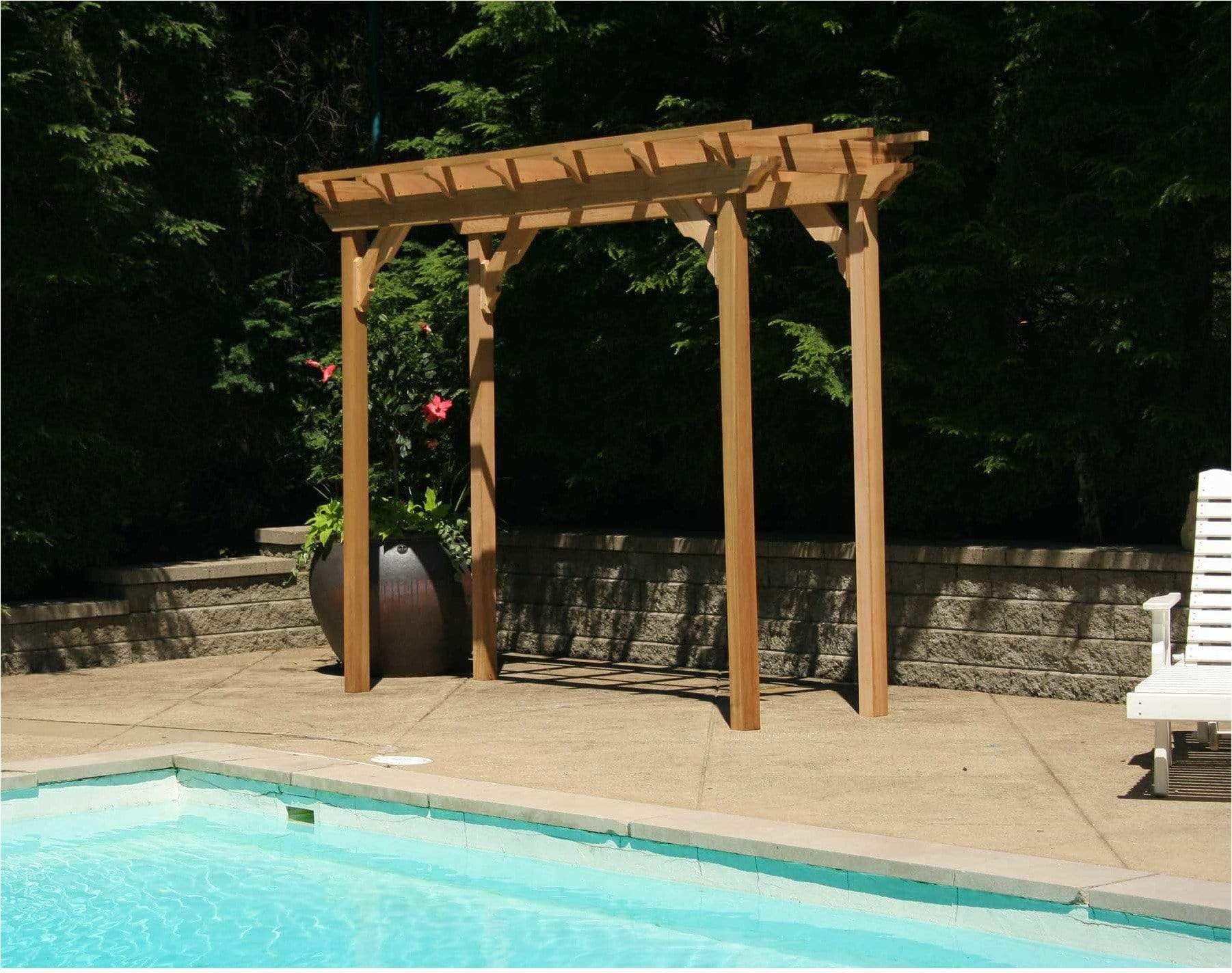 Creekvine Designs Red Cedar Courtyard Pergola-Rustic Furniture Marketplace