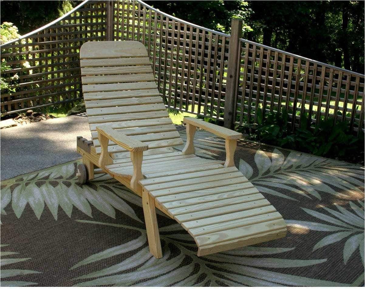 Creekvine Designs Treated Pine Chaise Lounge with Arms-Rustic Furniture Marketplace