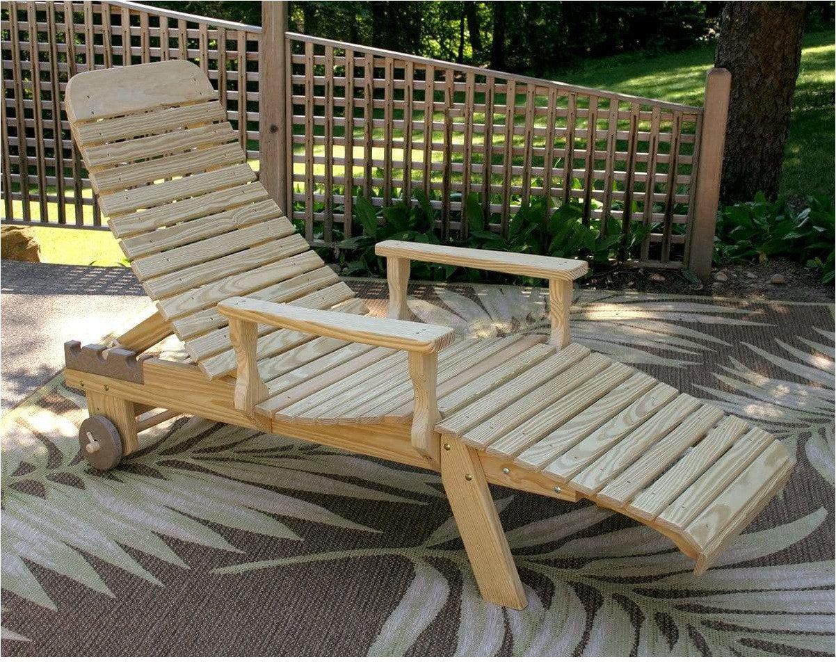 Creekvine Designs Treated Pine Chaise Lounge with Arms-Rustic Furniture Marketplace