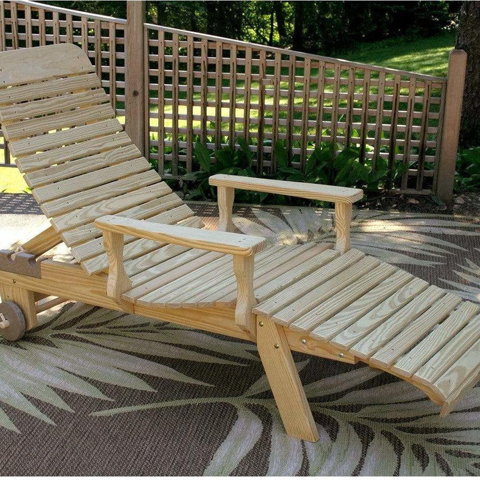 Creekvine Designs Treated Pine Chaise Lounge with Arms-Rustic Furniture Marketplace