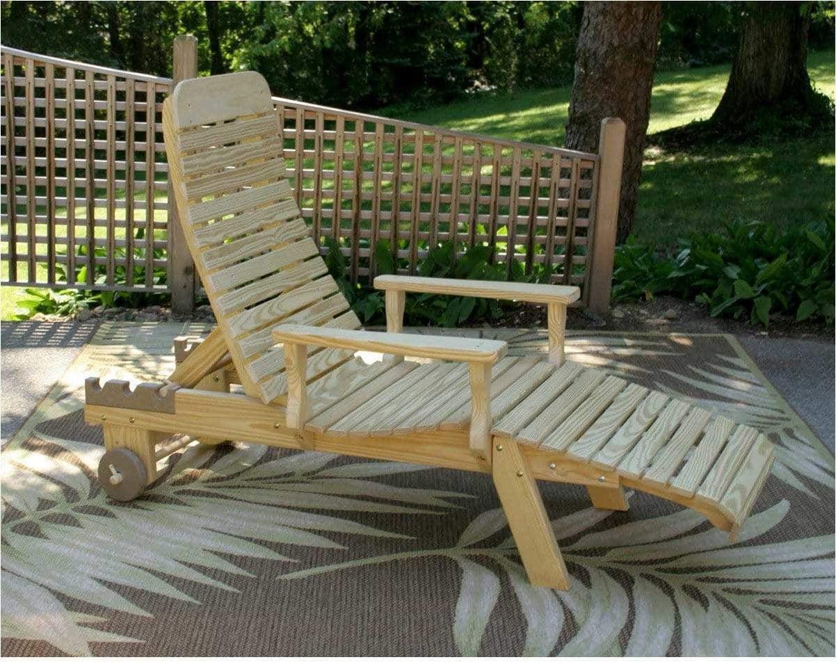 Creekvine Designs Treated Pine Chaise Lounge with Arms-Rustic Furniture Marketplace