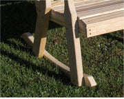 Creekvine Designs Treated Pine Crossback Rocking Chair-Rustic Furniture Marketplace