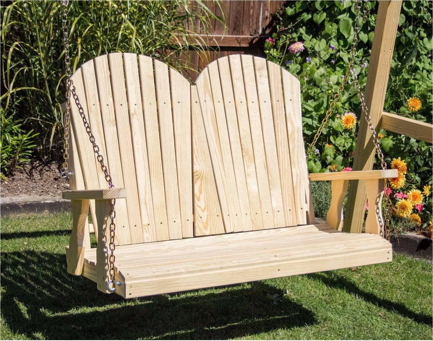 Creekvine Designs Treated Pine Curve-back Porch Swing-Rustic Furniture Marketplace