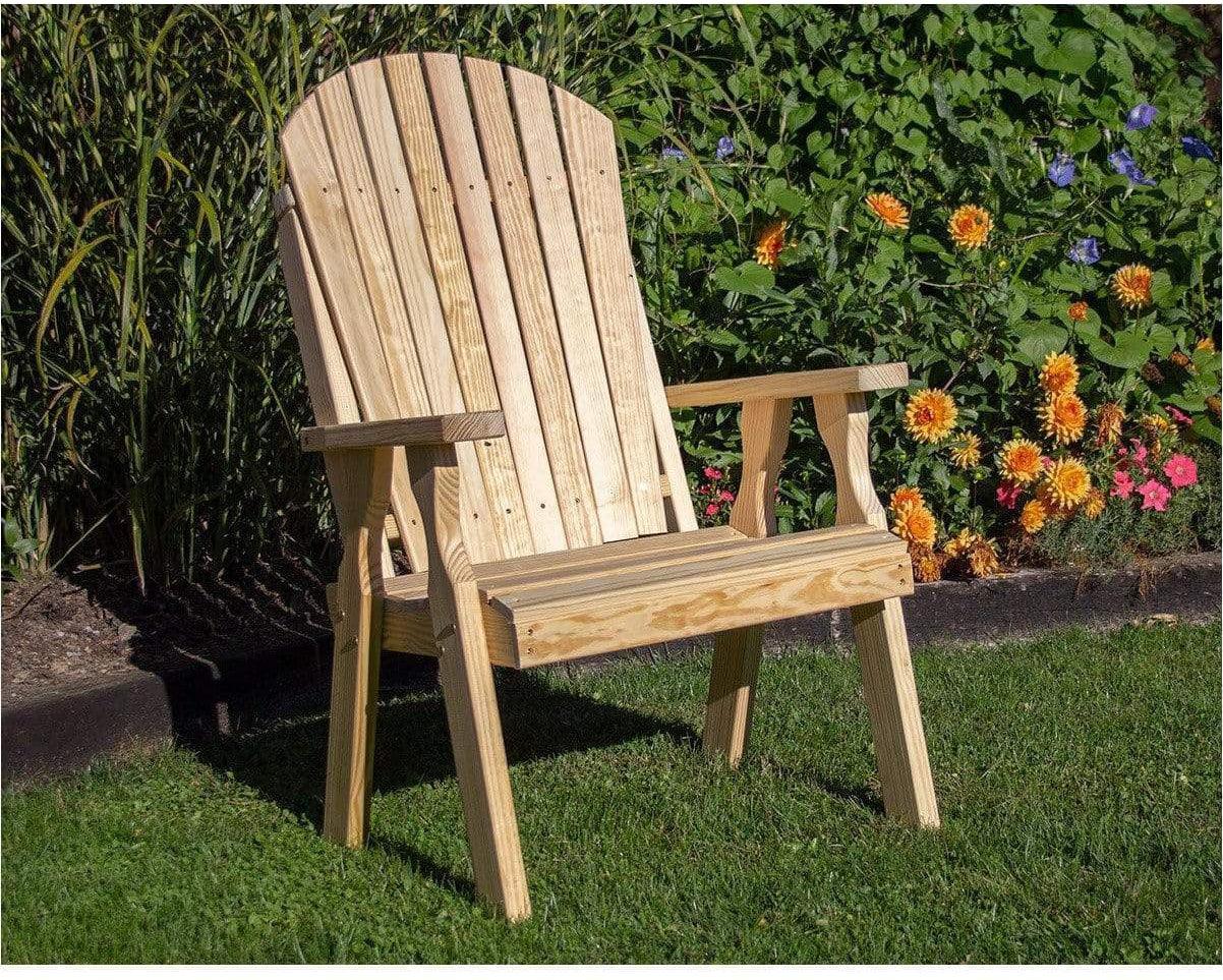 Creekvine Designs Treated Pine Curveback Patio Chair-Rustic Furniture Marketplace