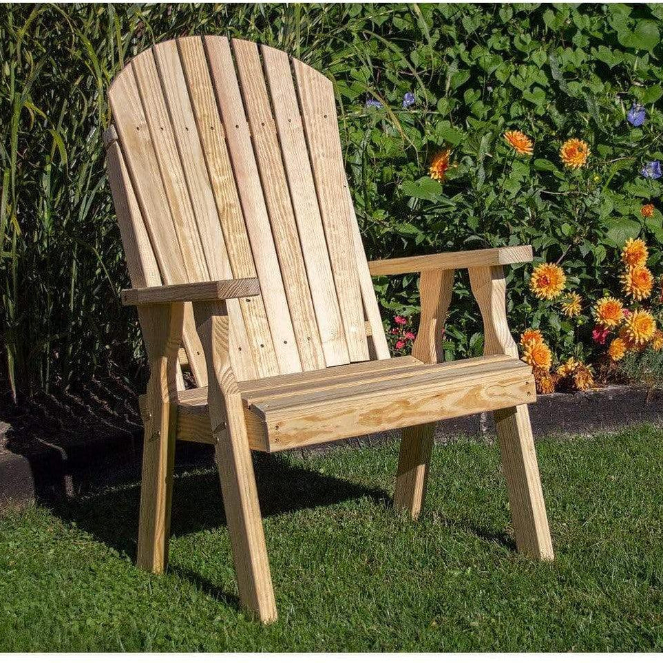 Creekvine Designs Treated Pine Curveback Patio Chair-Rustic Furniture Marketplace
