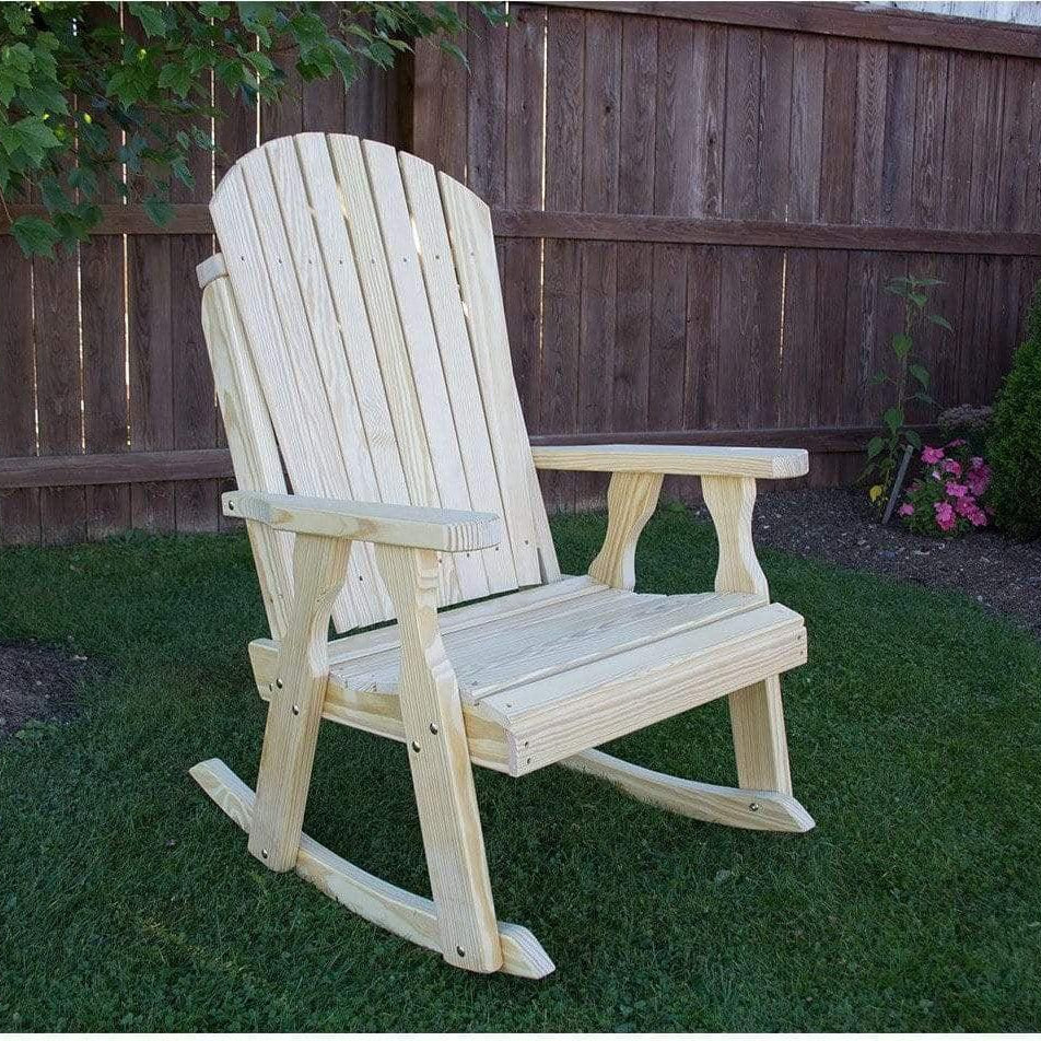 Creekvine Designs Treated Pine Curveback Rocking Chair-Rustic Furniture Marketplace
