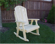 Creekvine Designs Treated Pine Curveback Rocking Chair-Rustic Furniture Marketplace