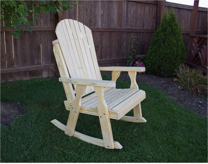 Creekvine Designs Treated Pine Curveback Rocking Chair-Rustic Furniture Marketplace