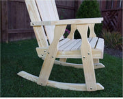 Creekvine Designs Treated Pine Curveback Rocking Chair-Rustic Furniture Marketplace