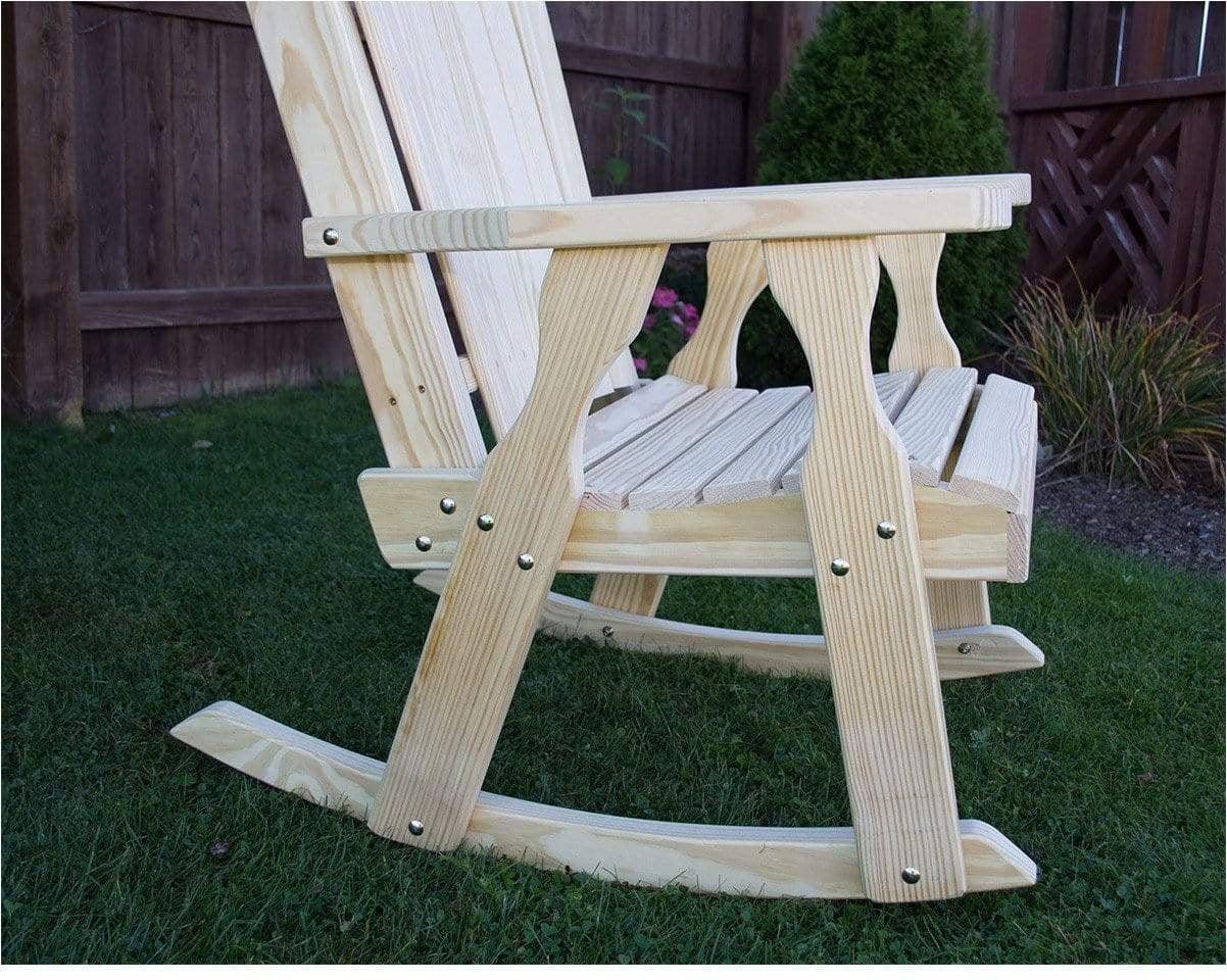 Creekvine Designs Treated Pine Curveback Rocking Chair-Rustic Furniture Marketplace