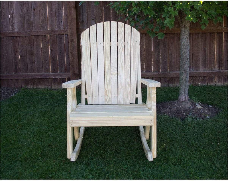 Creekvine Designs Treated Pine Curveback Rocking Chair-Rustic Furniture Marketplace