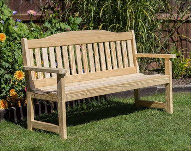 Creekvine Designs Treated Pine English Garden Bench-Rustic Furniture Marketplace