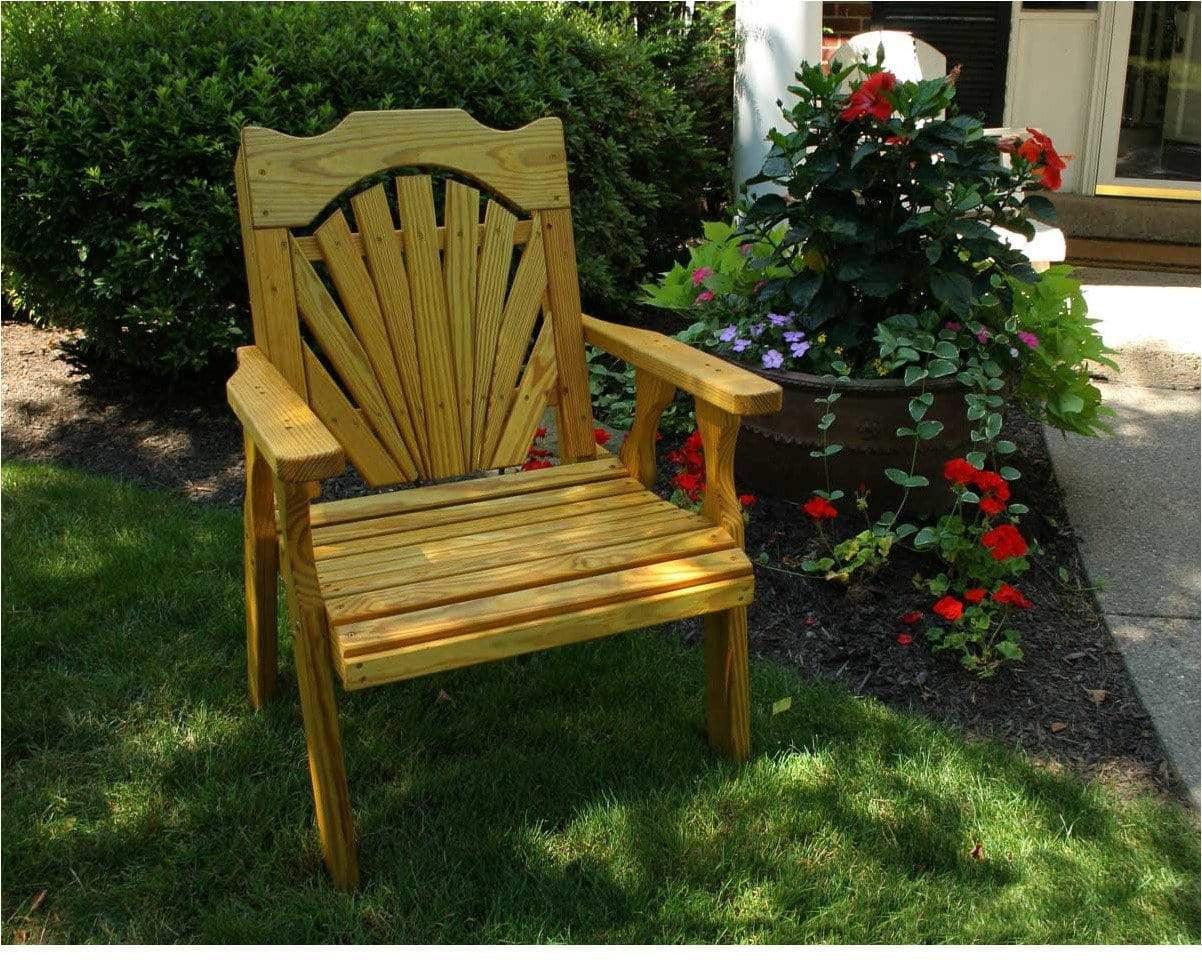 Creekvine Designs Treated Pine Fanback Patio Chair-Rustic Furniture Marketplace