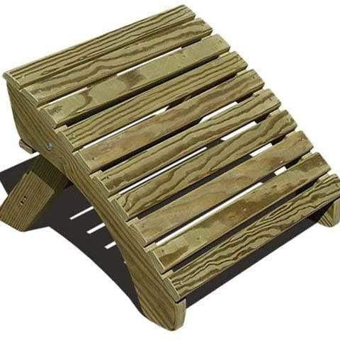 Creekvine Designs Treated Pine Folding Adirondack Footstool-Rustic Furniture Marketplace