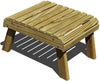 Creekvine Designs Treated Pine Footstool-Rustic Furniture Marketplace