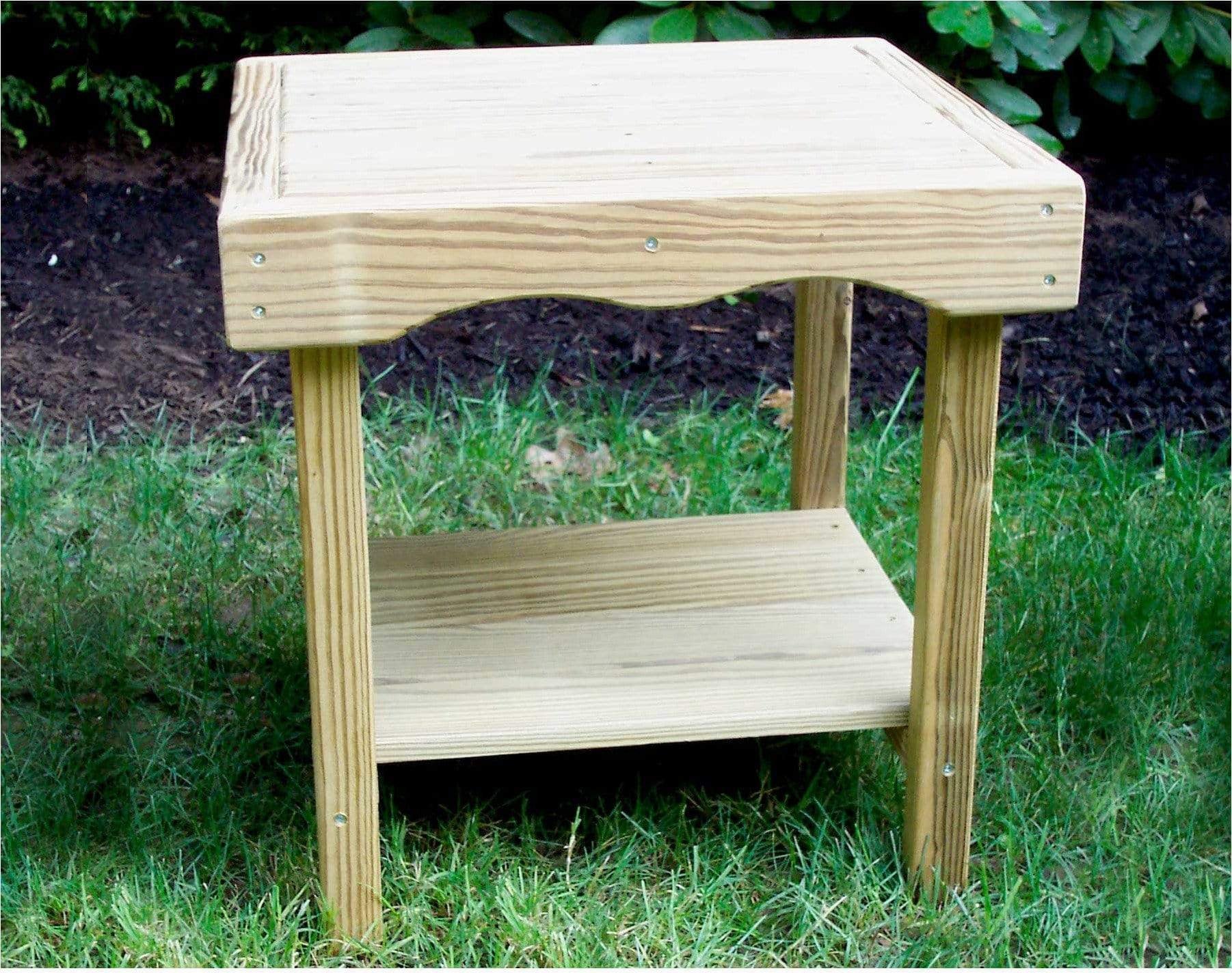 Creekvine Designs Treated Pine Rectangular End Table-Rustic Furniture Marketplace