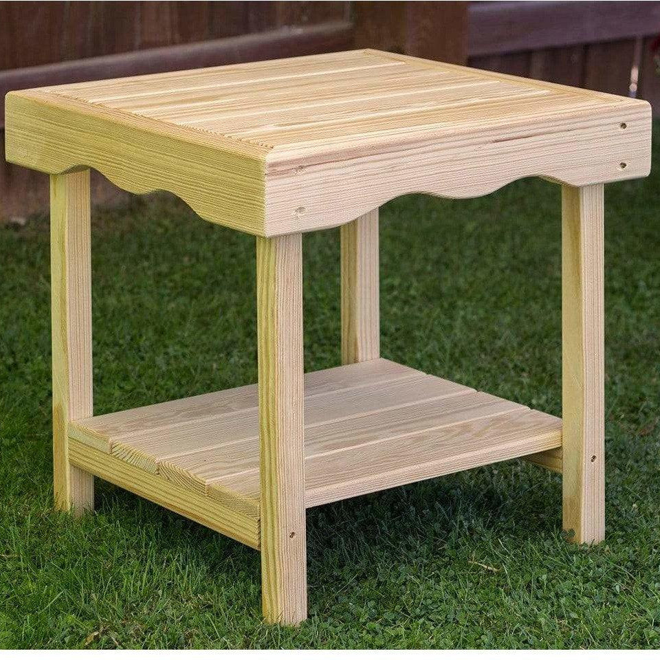 Creekvine Designs Treated Pine Rectangular End Table-Rustic Furniture Marketplace