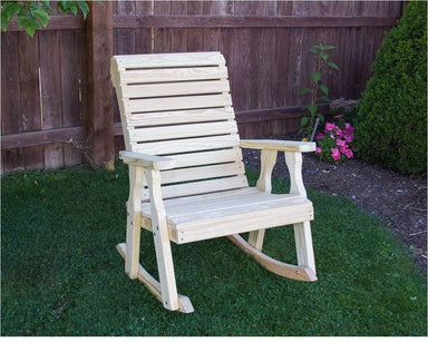 Creekvine Designs Treated Pine Rollback Rocking Chair-Rustic Furniture Marketplace