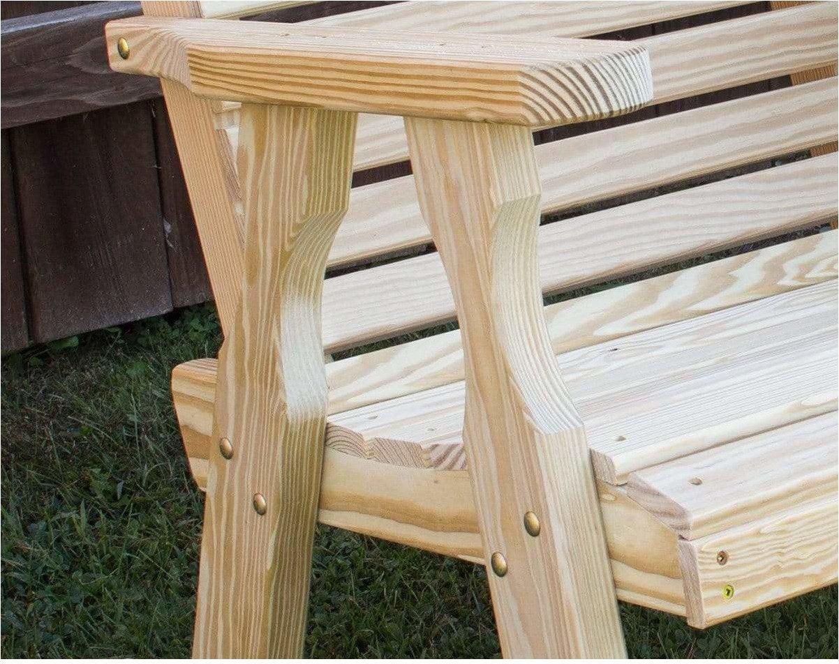 Creekvine Designs Treated Pine Rollback Rocking Chair-Rustic Furniture Marketplace