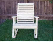 Creekvine Designs Treated Pine Rollback Rocking Chair-Rustic Furniture Marketplace