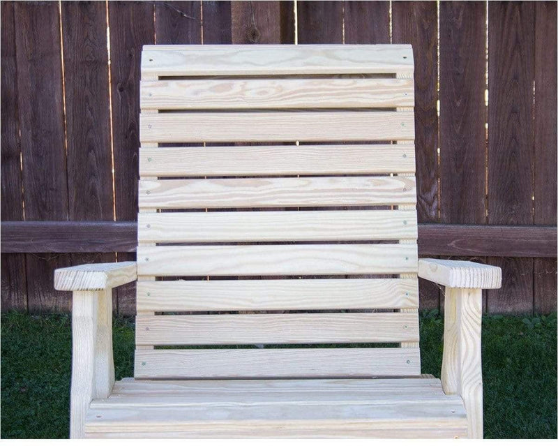 Creekvine Designs Treated Pine Rollback Rocking Chair-Rustic Furniture Marketplace