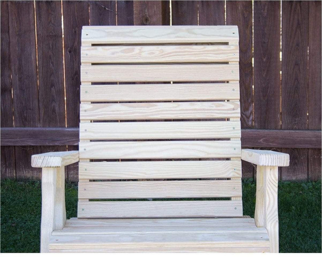 Creekvine Designs Treated Pine Rollback Rocking Chair-Rustic Furniture Marketplace