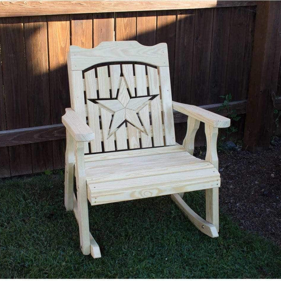 Creekvine Designs Treated Pine Starback Rocker-Rustic Furniture Marketplace