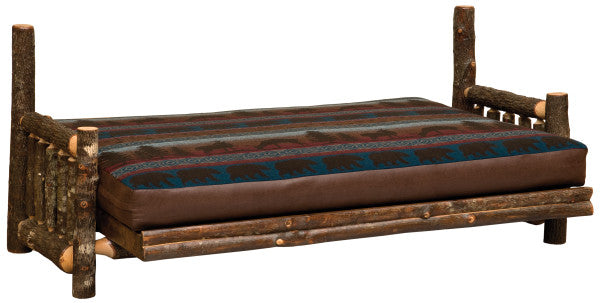 Fireside Lodge Hickory Futon with 8" Inner-Spring Mattress