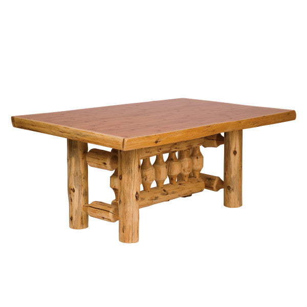 Fireside Lodge Cedar Rectangular Lodge Dining Table-Rustic Furniture Marketplace