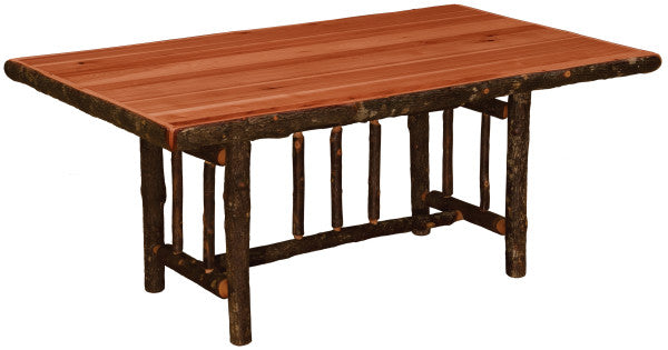 Fireside Lodge Hickory Rectangular Lodge Dining Table-Rustic Furniture Marketplace
