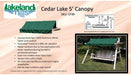 Lakeland Mills 5' Green Swing Canopy-Rustic Furniture Marketplace