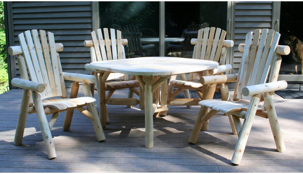 Lakeland Mills Cedar Log 47" Roundabout Table-Rustic Furniture Marketplace