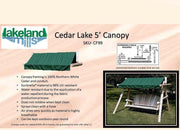 Lakeland Mills Cedar Log 5’ Country Garden Yard Swing-Rustic Furniture Marketplace