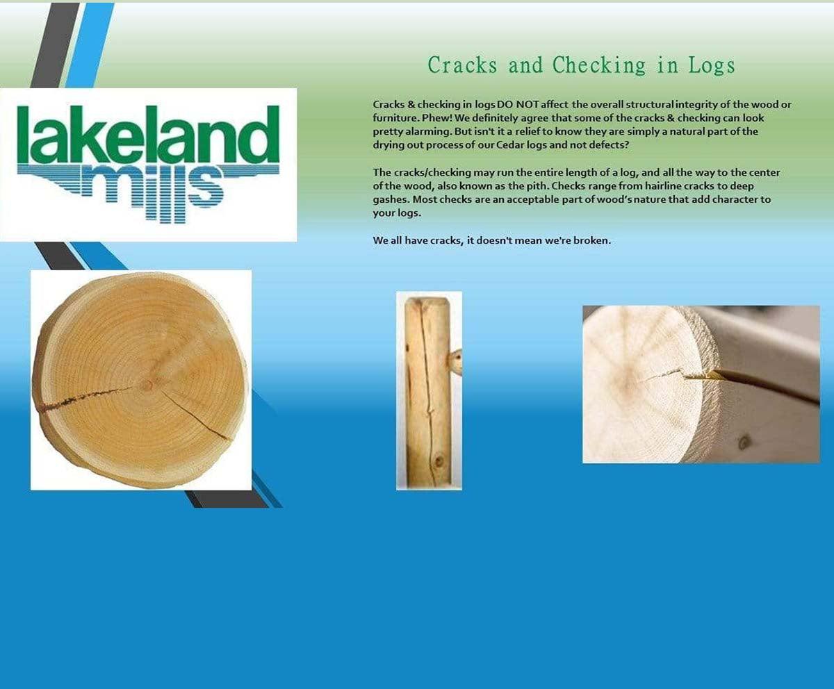 Lakeland Mills Cedar Log 5’ Country Garden Yard Swing-Rustic Furniture Marketplace