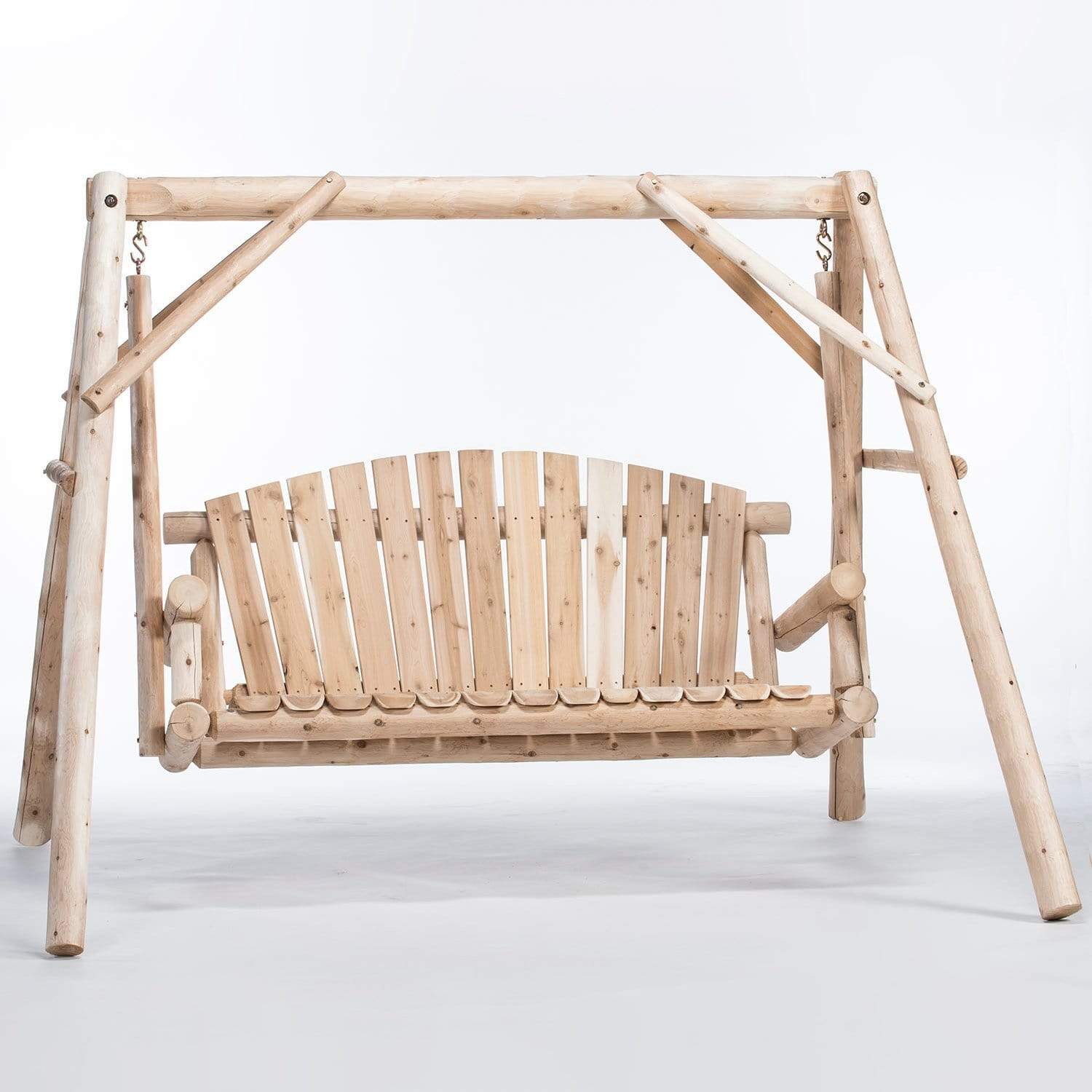 Lakeland Mills Cedar Log 5' Yard Swing-Rustic Furniture Marketplace