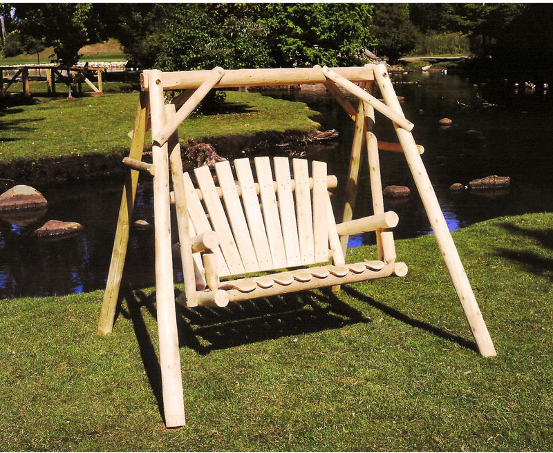 Lakeland Mills Cedar Log A-Frame 4' Swing Mount-Rustic Furniture Marketplace