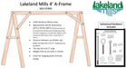 Lakeland Mills Cedar Log A-Frame 4' Swing Mount-Rustic Furniture Marketplace